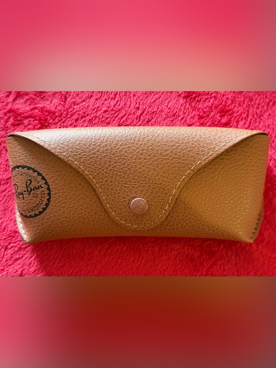Ray-Ban Accessories - NWOT Ray-Ban Gold Sunglasses Textured Eyeglasses Case Snap Closure Never Used
